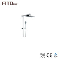 New Design OEM ODM Bathroom Modern Thermostatic Wall Mounted Stainless Steel Bath Faucet Silver Shower Sets